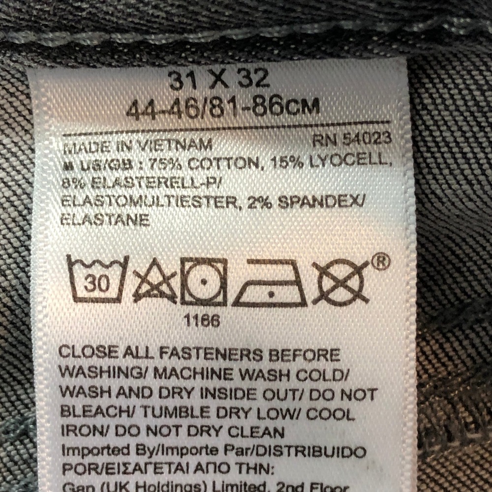 Banana Republic Traveler Mens Jeans 31x32 Gray Slim Fit Stretch Cotton Denim - Picture 6 of 15